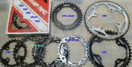 Звезды и бонки для системы crancset велосипеда