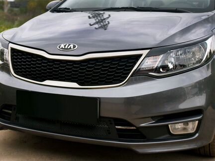 Накладки на передние фары реснички Kia Rio III