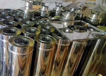 Дымоходные трубы, котёл для бани