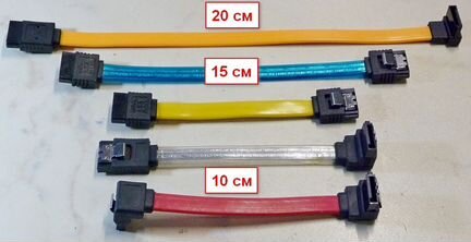 Короткие и угловые кабели SATA, любой угол