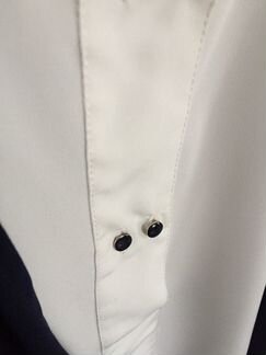 Комплект блузка и атласная жилетка