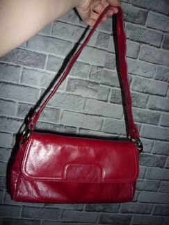 Сумка красная кожа италия