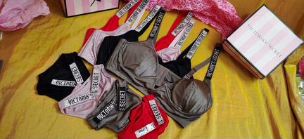 Victoria secret комплект белья стразы без пушап