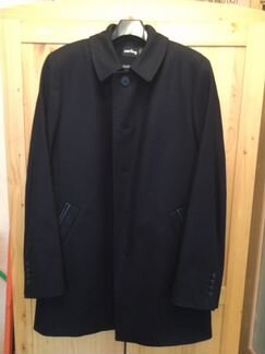 Пальто Sterling размер 50 (RU) чёрное шерсть с кож