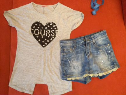 Юбка-Шорты и футболки 134-146