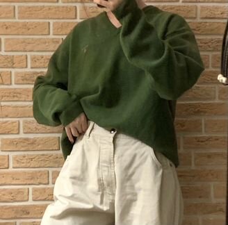 Свитер оверсайз зеленый oversize