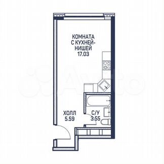 Квартира-студия, 26.2 м², 7/22 эт.