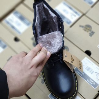 Ботинки Dr.Martens с мехом зимние доктор Мартинс