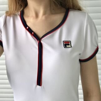 Fila white line белое платье в спортивном стиле