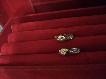 Золотые серьги 750 пробы