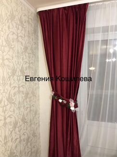 Шторы, красный бархат, новые