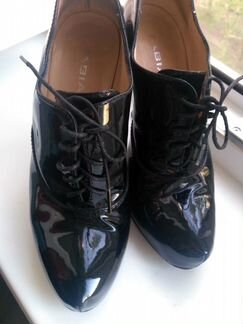 Ботильоны туфли Fabiani кожаные черные почти новые