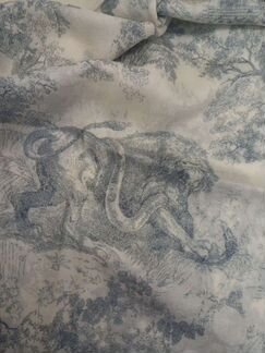 Палантин Christian Dior Gray Toile de Jouy motif