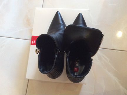 Черные осенние ботинки Hogl кожа натуральная