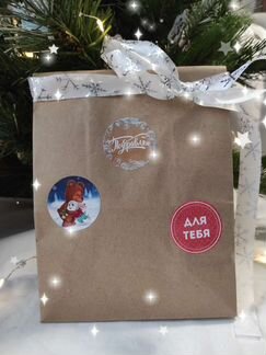 Набор 3 свечи в крафт пакете без ручки