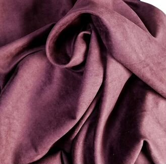Портьера ворсовая замша сливовый цвет