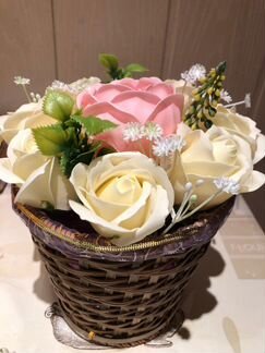 Букет из мыльных роз