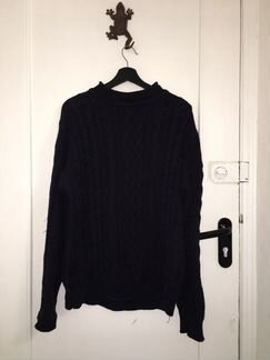 Синий свитер из хлопка