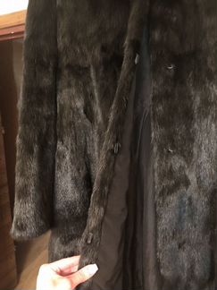 Шуба норковая 42-44 размер чёрная