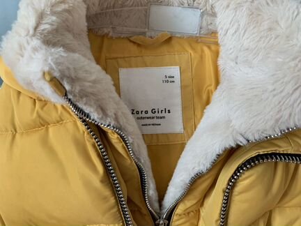 Пуховая куртка для девочки Zara, 5 лет (110 см)