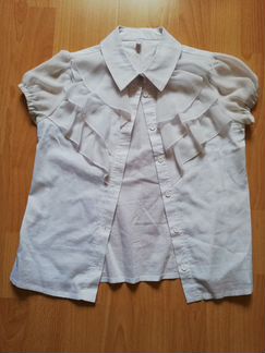 Блузка белая на рост 134