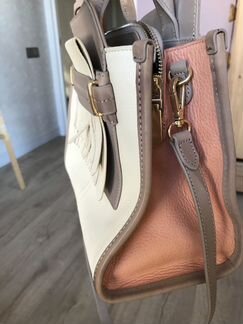 Сумка кожаная женская Vince Camuto молочный/розовы