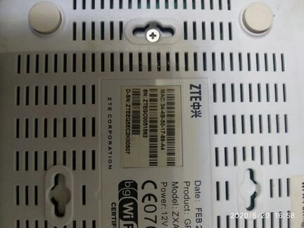 Ротор Wi Fi. мадель ZXA10 F660