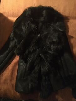 Дубленка новая, кожа+ мех ягнёнка
