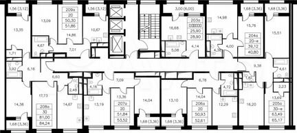 3-к квартира, 84.2 м², 22/22 эт.