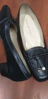 Туфли замша с кожей