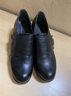 Кожаные ботинки на платформе 37