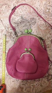 Сумка с фермуаром натуральная кожа