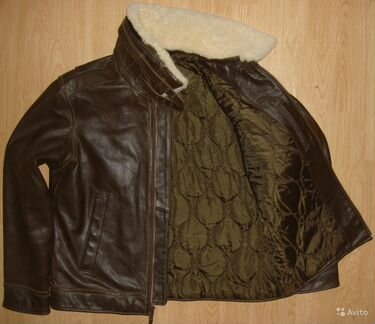 Новая кожаная куртка-пилот Eddie Bauer (оригинал)