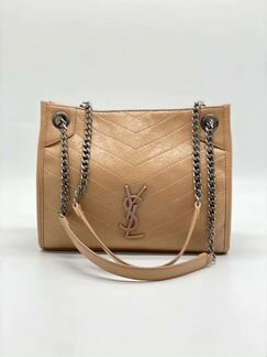 Новая женская сумка Saint Laurent бежевая