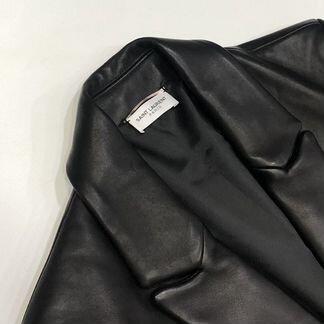 Кожаный пиджак Saint Laurent