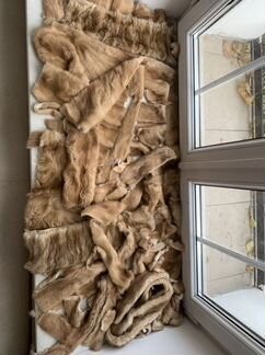 Отрезы норки на замше