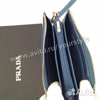 Женский кожаный кошелек, клатч Prada арт. 198