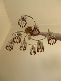 Винтажная люстра на 8 лампочек (Е14)